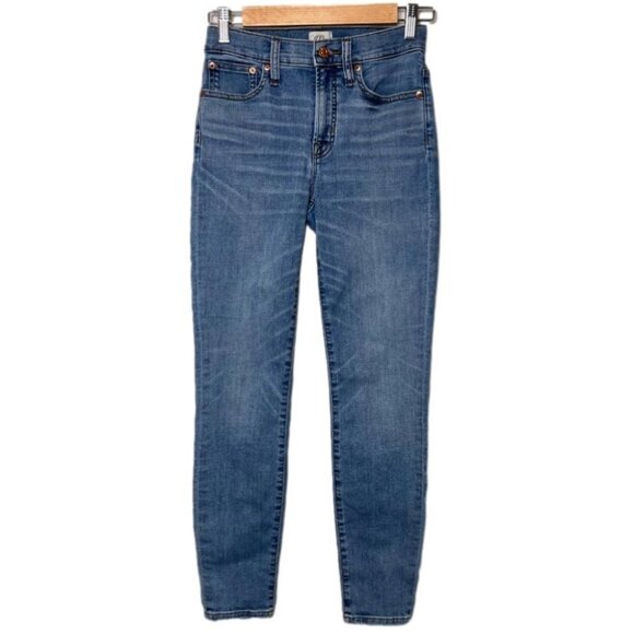 J Crew Denim Womens Size 25 9" High Rise Toothpick Jeans Light Wash Stretch - Picture 1 of 12